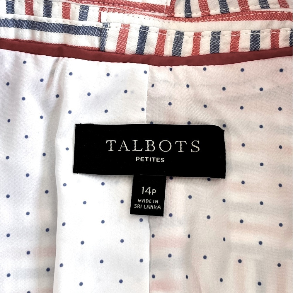 NWOT Talbots Petites Patchwork Seersucker Blazer - Picture 13 of 16